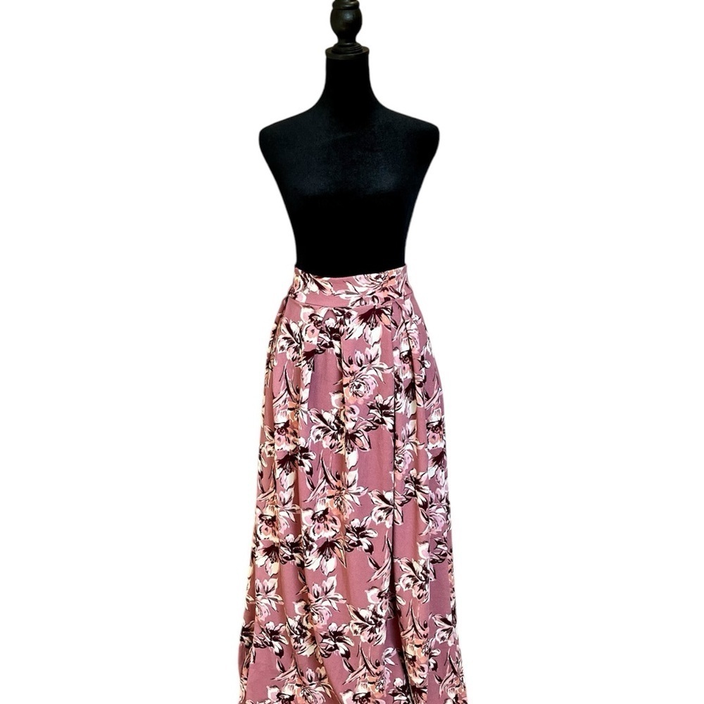 SWAK Designs Floral Maxi Skirt Pink Size 2X - Picture 3 of 7